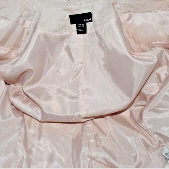 H&M NEW $50 NWT SIZE 10 M MEDIUM LIGHT PINK BLAZER JACKET - Picture 5 of 6